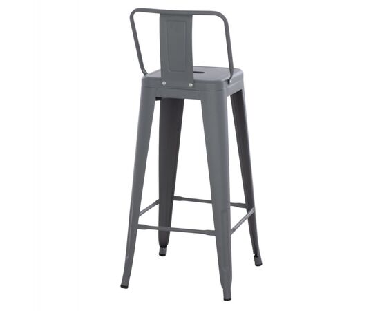 ΣΚΑΜΠΟ BAR ME ΠΛΑΤΗ ΜΕΤΑΛΛΙΚΟ MELITA-PRO HM8643.50 ΓΚΡΙ 42x42x100Υεκ. - ΣΚΑΜΠΟ ΜΠΑΡ στο Milonadakis.gr