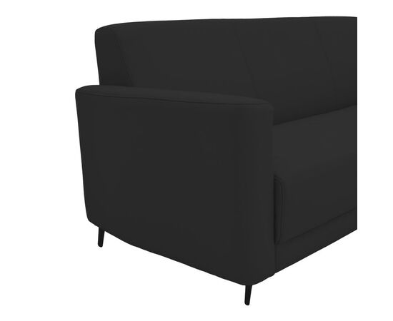 Καναπές τριθέσιος Sidica pakoworld PU σε μαύρη απόχρωση 185x78x83εκ - ΚΑΝΑΠΕΔΕΣ-ΣΑΛΟΝΙΑ στο Milonadakis.gr