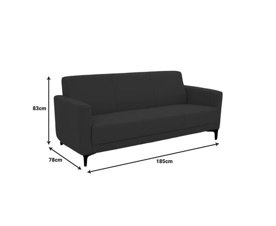 Καναπές τριθέσιος Sidica pakoworld PU σε μπεζ απόχρωση 185x82x81εκ - ΚΑΝΑΠΕΔΕΣ-ΣΑΛΟΝΙΑ στο Milonadakis.gr