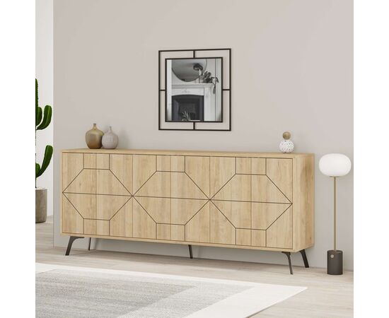 Μπουφές Bufel pakoworld σε φυσική απόχρωση 181x35x77.4εκ - ΜΠΟΥΦΕΔΕΣ-ΚΟΝΣΟΛΕΣ στο Milonadakis.gr