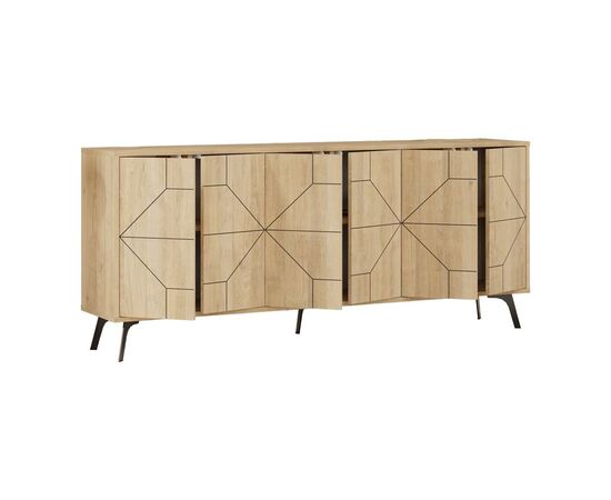 Μπουφές Bufel pakoworld σε φυσική απόχρωση 181x35x77.4εκ - ΜΠΟΥΦΕΔΕΣ-ΚΟΝΣΟΛΕΣ στο Milonadakis.gr