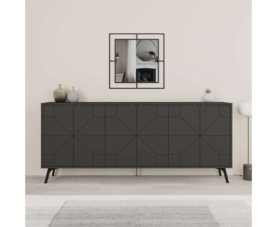 Μπουφές Dune pakoworld σε ανθρακί απόχρωση 181x35x77.4εκ - ΜΠΟΥΦΕΔΕΣ-ΚΟΝΣΟΛΕΣ στο Milonadakis.gr