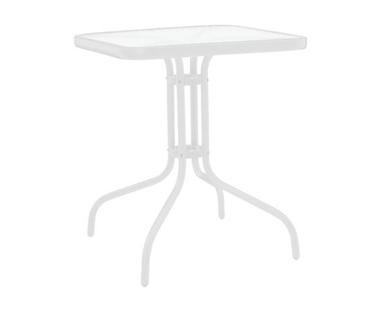 Τραπέζι Watson pakoworld μέταλλο λευκό- γυαλί 70x70x70εκ - ΤΡΑΠΕΖΙΑ ΕΞ. ΧΩΡΟΥ στο Milonadakis.gr