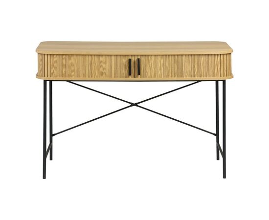 Κονσόλα Scandi pakoworld MDF/Metal σε φυσική απόχρωση με μεταλλικά μαύρα πόδια 120x60x76,5εκ - ΣΥΡΤΑΡΙΕΡΕΣ - ΤΟΥΑΛΕΤΕΣ στο Milonadakis.gr