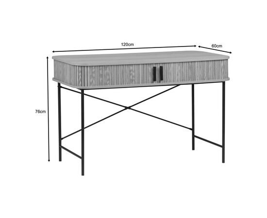 Κονσόλα Scandi pakoworld MDF/Metal σε φυσική απόχρωση με μεταλλικά μαύρα πόδια 120x60x76,5εκ - ΣΥΡΤΑΡΙΕΡΕΣ - ΤΟΥΑΛΕΤΕΣ στο Milonadakis.gr