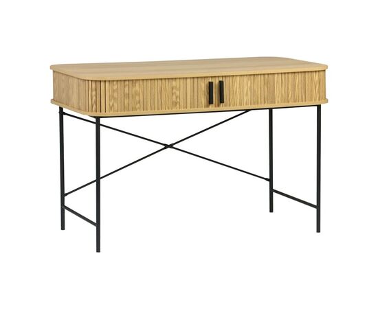 Κονσόλα Scandi pakoworld MDF/Metal σε φυσική απόχρωση με μεταλλικά μαύρα πόδια 120x60x76,5εκ - ΣΥΡΤΑΡΙΕΡΕΣ - ΤΟΥΑΛΕΤΕΣ στο Milonadakis.gr
