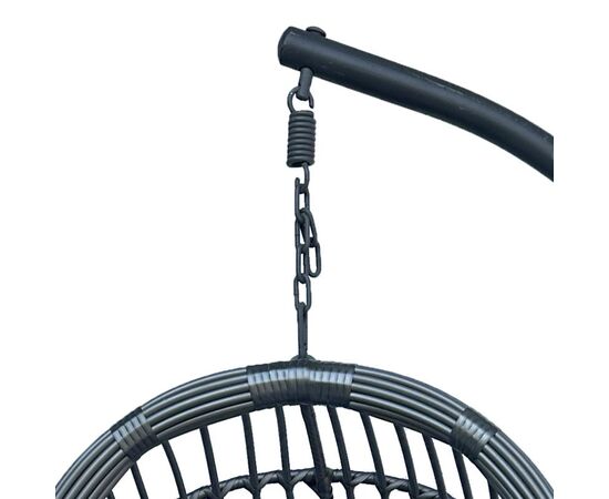 Κούνια φωλιά με βάση Cungo pakoworld μέταλλο - pe rattan σε γκρι απόχρωση 125x105x195εκ - ΚΟΥΝΙΕΣ - ΦΩΛΙΕΣ στο Milonadakis.gr