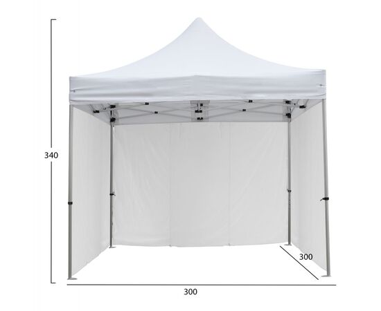 GAZEBO ΕΠΑΓΓΕΛΜΑΤΙΚΟ ΒΑΡΕΩΣ ΤΥΠΟΥ CRESSEN HM21097.01 ΠΤΥΣΣΟΜΕΝΟ ΑΛΟΥΜΙΝΙΟΥ 3x3x3,4Yεκ - ΚΙΟΣΚΙΑ στο Milonadakis.gr