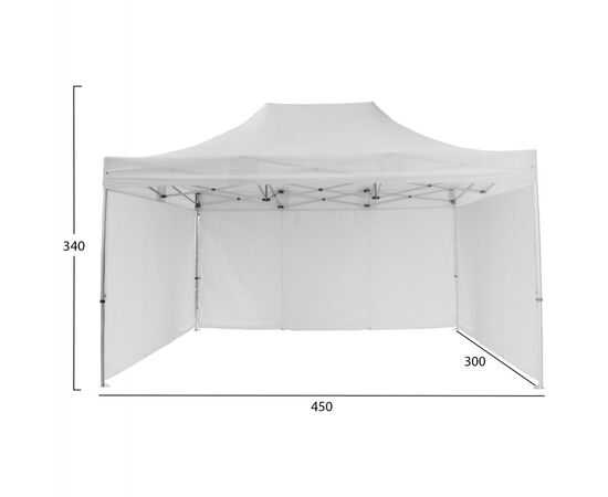 GAZEBO ΕΠΑΓΓΕΛΜΑΤΙΚΟ ΒΑΡΕΩΣ ΤΥΠΟΥ CRESSEN HM21098.01 ΠΤΥΣΣΟΜΕΝΟ ΑΛΟΥΜΙΝΙΟΥ 3x4,5x3,4Yμ - ΚΙΟΣΚΙΑ στο Milonadakis.gr