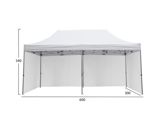 GAZEBO ΕΠΑΓΓΕΛΜΑΤΙΚΟ ΒΑΡΕΩΣ ΤΥΠΟΥ CRESSEN HM21099.01 ΠΤΥΣΣΟΜΕΝΟ ΑΛΟΥΜΙΝΙΟΥ 3x6x3,4Yμ - ΚΙΟΣΚΙΑ στο Milonadakis.gr