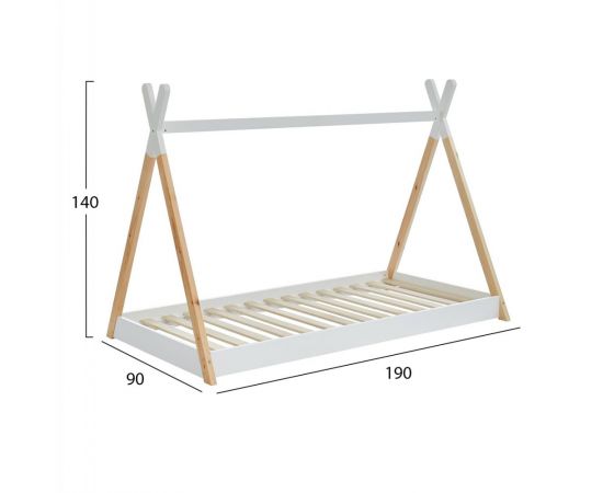 ΚΡΕΒΑΤΙ ΠΑΙΔΙΚΟ MUNK HM699.03 τ.MONTESSORI ΞΥΛΟ ΠΕΥΚΟΥ ΦΥΣΙΚΟ-ΛΕΥΚΟ- 190x90εκ - ΠΑΙΔΙΚΟ ΔΩΜΑΤΙΟ στο Milonadakis.gr
