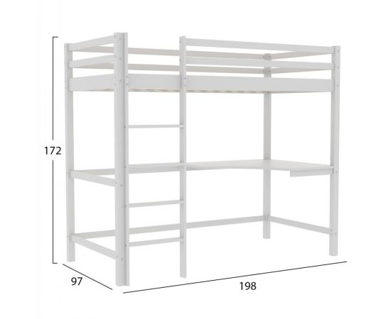 ΠΑΙΔΙΚΟ ΚΡΕΒΑΤΙ ΚΟΥΚΕΤΑ ΜΕ ΓΡΑΦΕΙΟ AKRON HM702.03 ΞΥΛΟ ΠΕΥΚΟΥ ΛΕΥΚΟ-ΣΤΡΩΜΑ 90x190εκ - ΠΑΙΔΙΚΟ ΔΩΜΑΤΙΟ στο Milonadakis.gr