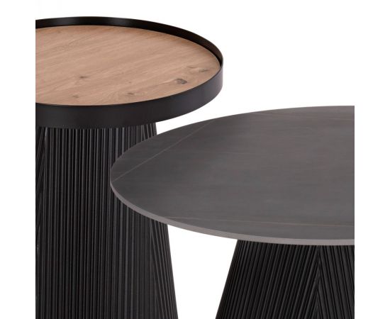 ΣΕΤ 2ΤΜΧ ΤΡΑΠΕΖΙΑ ΣΑΛΟΝΙΟΥ DUNCAN HM21081 MDF ΚΑΙ ΚΕΡΑΜΙΚΟ TOP Φ80εκ & Φ45εκ - ΤΡΑΠΕΖΑΚΙΑ ΣΑΛΟΝΙΟΥ στο Milonadakis.gr