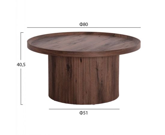 ΣΕΤ 2ΤΜΧ ΤΡΑΠΕΖΙΑ ΣΑΛΟΝΙΟΥ MARGON HM21084 MDF ΣΚΟΥΡΟ ΚΑΦΕ Φ80εκ & Φ45εκ - ΤΡΑΠΕΖΑΚΙΑ ΣΑΛΟΝΙΟΥ στο Milonadakis.gr