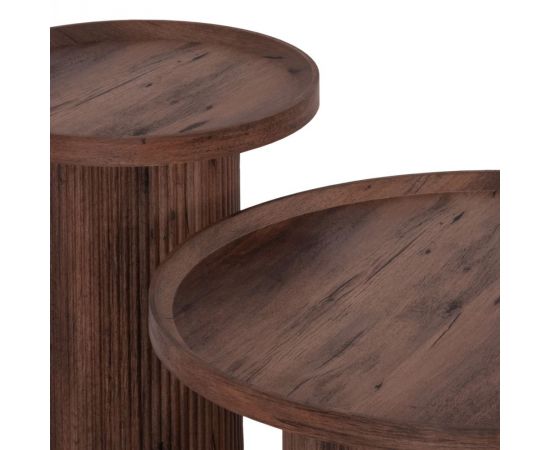 ΣΕΤ 2ΤΜΧ ΤΡΑΠΕΖΙΑ ΣΑΛΟΝΙΟΥ MARGON HM21084 MDF ΣΚΟΥΡΟ ΚΑΦΕ Φ80εκ & Φ45εκ - ΤΡΑΠΕΖΑΚΙΑ ΣΑΛΟΝΙΟΥ στο Milonadakis.gr