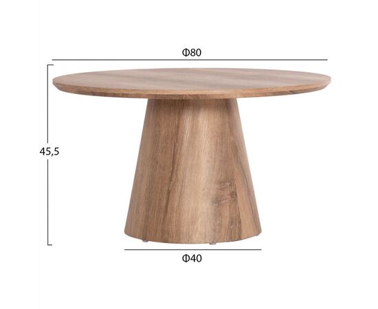 ΣΕΤ 2ΤΜΧ ΤΡΑΠΕΖΙΑ ΣΑΛΟΝΙΟΥ KARAN HM21085 MDF ΦΥΣΙΚΟ ΞΥΛΟΥ Φ80εκ & Φ45εκ - ΤΡΑΠΕΖΑΚΙΑ ΣΑΛΟΝΙΟΥ στο Milonadakis.gr