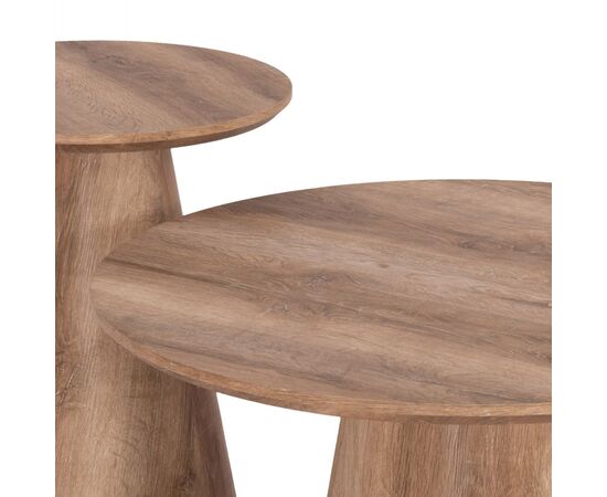 ΣΕΤ 2ΤΜΧ ΤΡΑΠΕΖΙΑ ΣΑΛΟΝΙΟΥ KARAN HM21085 MDF ΦΥΣΙΚΟ ΞΥΛΟΥ Φ80εκ & Φ45εκ - ΤΡΑΠΕΖΑΚΙΑ ΣΑΛΟΝΙΟΥ στο Milonadakis.gr