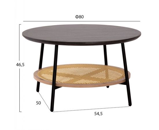 ΣΕΤ 2ΤΜΧ ΤΡΑΠΕΖΙΑ ΣΑΛΟΝΙΟΥ SEWELL HM21087 MDF-ΜΕΤΑΛΛΟ-ΣΥΝΘΕΤΙΚΟ RATTAN Φ80εκ & Φ45εκ - ΤΡΑΠΕΖΑΚΙΑ ΣΑΛΟΝΙΟΥ στο Milonadakis.gr