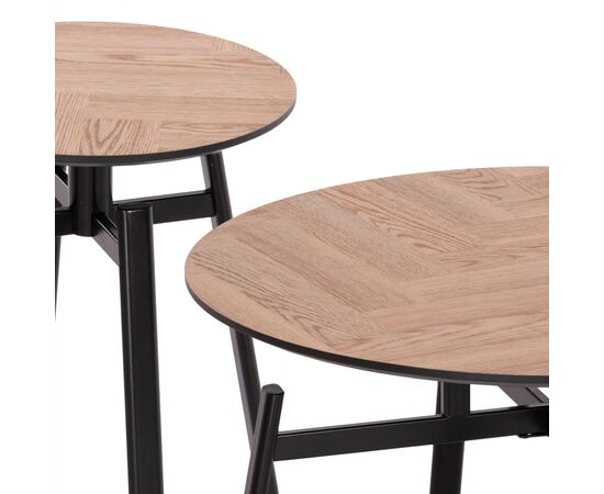 ΣΕΤ 2ΤΜΧ ΤΡΑΠΕΖΙΑ ΣΑΛΟΝΙΟΥ NORTON HM21088 MDF-ΜΕΤΑΛΛΟ Φ80εκ & Φ45εκ - ΤΡΑΠΕΖΑΚΙΑ ΣΑΛΟΝΙΟΥ στο Milonadakis.gr