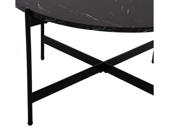 ΣΕΤ 2ΤΜΧ ΤΡΑΠΕΖΙΑ ΣΑΛΟΝΙΟΥ RONDA HM21089 MDF ΜΑΥΡΟ ΜΑΡΜΑΡΟ Φ80εκ & Φ50εκ - ΤΡΑΠΕΖΑΚΙΑ ΣΑΛΟΝΙΟΥ στο Milonadakis.gr