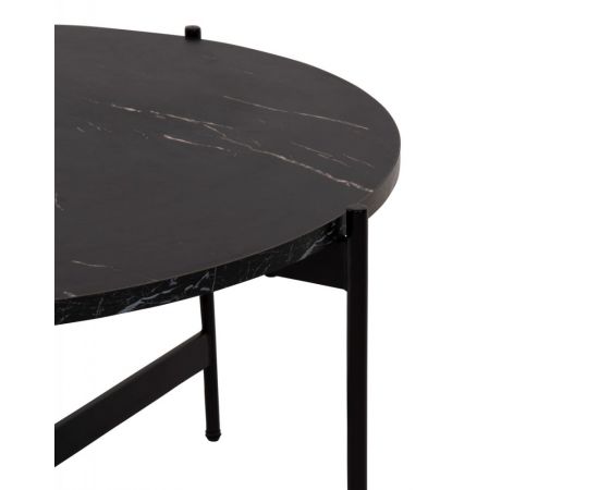 ΣΕΤ 2ΤΜΧ ΤΡΑΠΕΖΙΑ ΣΑΛΟΝΙΟΥ RONDA HM21089 MDF ΜΑΥΡΟ ΜΑΡΜΑΡΟ Φ80εκ & Φ50εκ - ΤΡΑΠΕΖΑΚΙΑ ΣΑΛΟΝΙΟΥ στο Milonadakis.gr