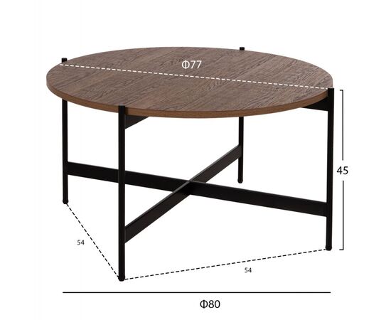 ΣΕΤ 2ΤΜΧ ΤΡΑΠΕΖΙΑ ΣΑΛΟΝΙΟΥ RONDA HM21089.03 MDF ΣΕ ΚΑΡΥΔΙ ΧΡΩΜΑ Φ80εκ & Φ50εκ - ΤΡΑΠΕΖΑΚΙΑ ΣΑΛΟΝΙΟΥ στο Milonadakis.gr
