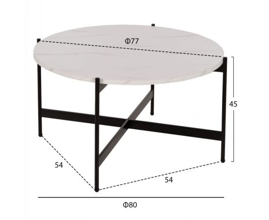 ΣΕΤ 2ΤΜΧ ΤΡΑΠΕΖΙΑ ΣΑΛΟΝΙΟΥ RONDA HM21089.04 MDF ΛΕΥΚΟ ΜΑΡΜΑΡΟ Φ80εκ & Φ50εκ - ΤΡΑΠΕΖΑΚΙΑ ΣΑΛΟΝΙΟΥ στο Milonadakis.gr