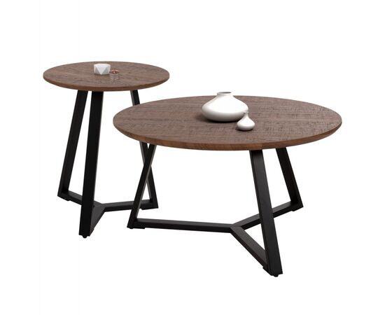ΣΕΤ 2ΤΜΧ ΤΡΑΠΕΖΙΑ ΣΑΛΟΝΙΟΥ ROCKET HM21090.02 MDF ΣΕ ΚΑΡΥΔΙ ΧΡΩΜΑ Φ80εκ & Φ45εκ - ΤΡΑΠΕΖΑΚΙΑ ΣΑΛΟΝΙΟΥ στο Milonadakis.gr