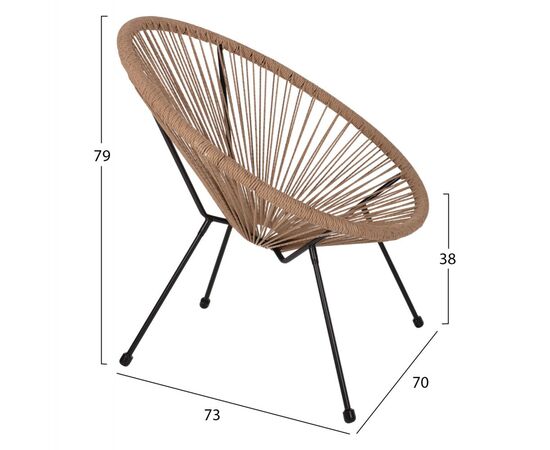ΣΕΤ ΕΞΩΤΕΡΙΚΟΥ ΧΩΡΟΥ 3ΤΜΧ ACAPULCO HM21100 TWISTED WICKER-ΜΕΤΑΛΛΟ - ΣΕΤ ΣΑΛΟΝΙΑ στο Milonadakis.gr