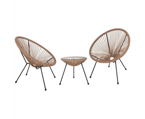 ΣΕΤ ΕΞΩΤΕΡΙΚΟΥ ΧΩΡΟΥ 3ΤΜΧ ACAPULCO HM21100 TWISTED WICKER-ΜΕΤΑΛΛΟ - ΣΕΤ ΣΑΛΟΝΙΑ στο Milonadakis.gr