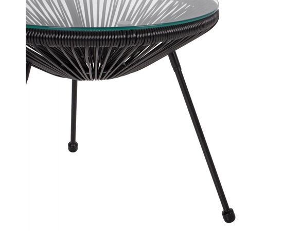 ΣΕΤ ΕΞΩΤΕΡΙΚΟΥ ΧΩΡΟΥ 3ΤΜΧ ACAPULCO HM21101 TWISTED WICKER-ΜΕΤΑΛΛΟ ΣΕ ΜΑΥΡΟ - ΣΕΤ ΣΑΛΟΝΙΑ στο Milonadakis.gr