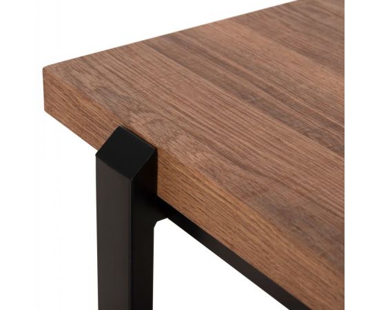 ΤΡΑΠΕΖΙ ΣΑΛΟΝΙΟΥ SHABEN HM9585.04 MDF ΚΑΡΥΔΙ ΞΥΛΟ-ΜΑΥΡΗ ΜΕΤΑΛΛΙΚΗ ΒΑΣΗ 120x56X45Yεκ. - ΤΡΑΠΕΖΙΑ ΚΟΥΖΙΝΑΣ στο Milonadakis.gr