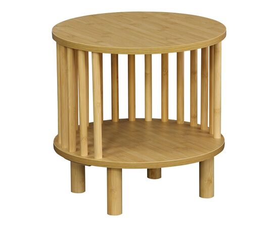 Κομοδίνο Nodial pakoworld MDF/Bamboo σε φυσική απόχρωση Φ40x40εκ - ΚΟΜΟΔΙΝΑ στο Milonadakis.gr