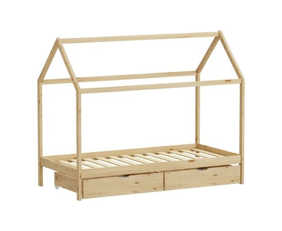 Παιδικό κρεβάτι Mellin τ.Montessori με 2 συρτάρια pakoworld ξύλο πεύκου σε φυσική απόχρωση 90x190εκ - ΠΑΙΔΙΚΟ ΔΩΜΑΤΙΟ στο Milonadakis.gr