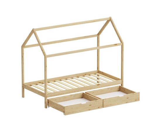 Παιδικό κρεβάτι Mellin τ.Montessori με 2 συρτάρια pakoworld ξύλο πεύκου σε φυσική απόχρωση 90x190εκ - ΠΑΙΔΙΚΟ ΔΩΜΑΤΙΟ στο Milonadakis.gr