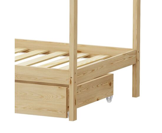 Παιδικό κρεβάτι Mellin τ.Montessori με 2 συρτάρια pakoworld ξύλο πεύκου σε φυσική απόχρωση 90x190εκ - ΠΑΙΔΙΚΟ ΔΩΜΑΤΙΟ στο Milonadakis.gr