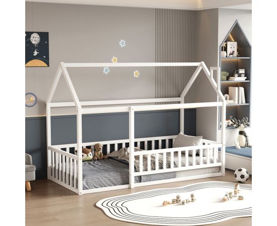 ΚΡΕΒΑΤΙ ΠΑΙΔΙΚΟ ΜΕ ΚΑΓΚΕΛΟ HOUSER HM706.03 τ.MONTESSORI ΞΥΛΟ ΠΕΥΚΟ ΛΕΥΚΟ-190x90εκ - ΠΑΙΔΙΚΟ ΔΩΜΑΤΙΟ στο Milonadakis.gr