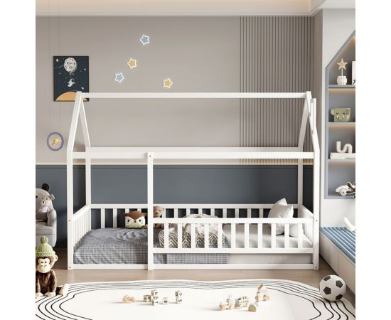 ΚΡΕΒΑΤΙ ΠΑΙΔΙΚΟ ΜΕ ΚΑΓΚΕΛΟ HOUSER HM706.03 τ.MONTESSORI ΞΥΛΟ ΠΕΥΚΟ ΛΕΥΚΟ-190x90εκ - ΠΑΙΔΙΚΟ ΔΩΜΑΤΙΟ στο Milonadakis.gr