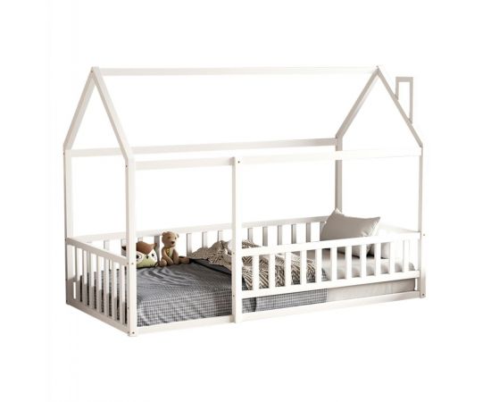ΚΡΕΒΑΤΙ ΠΑΙΔΙΚΟ ΜΕ ΚΑΓΚΕΛΟ HOUSER HM706.03 τ.MONTESSORI ΞΥΛΟ ΠΕΥΚΟ ΛΕΥΚΟ-190x90εκ - ΠΑΙΔΙΚΟ ΔΩΜΑΤΙΟ στο Milonadakis.gr