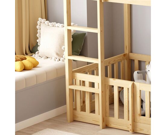 ΠΑΙΔΙΚΗ ΚΟΥΚΕΤΑ ΜΕ ΠΑΡΚΑΚΙ PLAYKID HM703.01 ΞΥΛΟ ΠΕΥΚΟΥ ΦΥΣΙΚΟ ΓΙΑ 190x90εκ - ΠΑΙΔΙΚΟ ΔΩΜΑΤΙΟ στο Milonadakis.gr