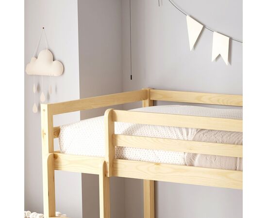 ΠΑΙΔΙΚΗ ΚΟΥΚΕΤΑ ΜΕ ΠΑΡΚΑΚΙ PLAYKID HM703.01 ΞΥΛΟ ΠΕΥΚΟΥ ΦΥΣΙΚΟ ΓΙΑ 190x90εκ - ΠΑΙΔΙΚΟ ΔΩΜΑΤΙΟ στο Milonadakis.gr