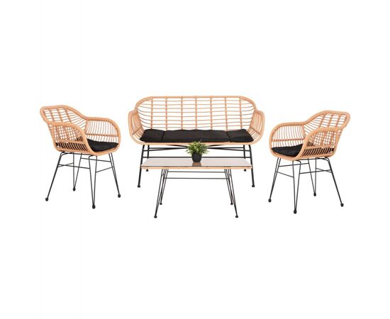 ΣΕΤ ΣΑΛΟΝΙ ΕΞΩΤΕΡΙΚΟΥ ΧΩΡΟΥ 4ΤΜΧ ALLEGRA HM21052 WICKER-ΜΕΤΑΛΛΟ - ΣΕΤ ΣΑΛΟΝΙΑ στο Milonadakis.gr