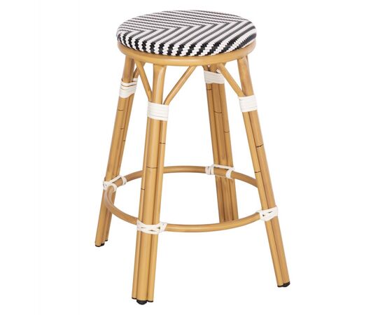 ΣΚΑΜΠΟ ΑΛΟΥΜΙΝΙΟΥ ΜΕΣ.ΥΨΟΥΣ CHINO HM6286.03 BAMBOO LOOK & TEXTILENE 43x43x65Υεκ - ΣΚΑΜΠΩ στο Milonadakis.gr