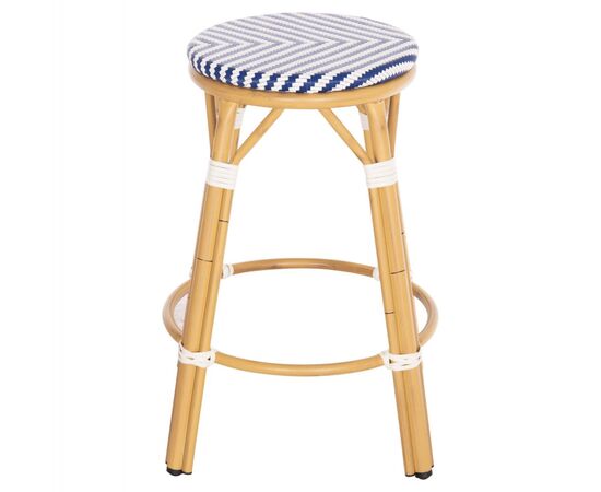 ΣΚΑΜΠΟ ΑΛΟΥΜΙΝΙΟΥ ΜΕΣ.ΥΨΟΥΣ CHINO HM6286.05 BAMBOO LOOK & TEXTILENE ΜΠΛΕ 43x43x65Υεκ - ΣΚΑΜΠΩ στο Milonadakis.gr