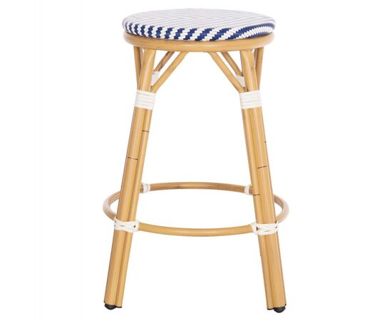 ΣΚΑΜΠΟ ΑΛΟΥΜΙΝΙΟΥ ΜΕΣ.ΥΨΟΥΣ CHINO HM6286.05 BAMBOO LOOK & TEXTILENE ΜΠΛΕ 43x43x65Υεκ - ΣΚΑΜΠΩ στο Milonadakis.gr