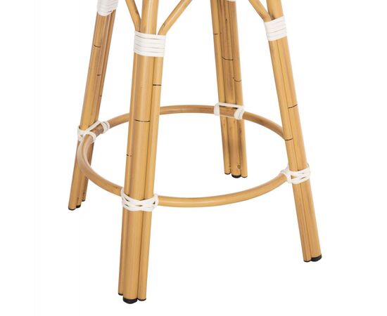 ΣΚΑΜΠΟ ΑΛΟΥΜΙΝΙΟΥ ΜΕΣ.ΥΨΟΥΣ CHINO HM6286.05 BAMBOO LOOK & TEXTILENE ΜΠΛΕ 43x43x65Υεκ - ΣΚΑΜΠΩ στο Milonadakis.gr