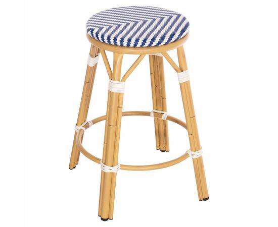 ΣΚΑΜΠΟ ΑΛΟΥΜΙΝΙΟΥ ΜΕΣ.ΥΨΟΥΣ CHINO HM6286.05 BAMBOO LOOK & TEXTILENE ΜΠΛΕ 43x43x65Υεκ - ΣΚΑΜΠΩ στο Milonadakis.gr