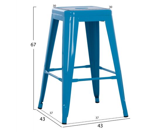 ΣΚΑΜΠΟ ΜΕΣΑΙΟΥ ΥΨΟΥΣ ΜΕΤΑΛΛΙΚΟ MELITA-PRO HM8573.48 ΜΠΛΕ 43x43x67Υεκ. - ΣΚΑΜΠΟ ΜΠΑΡ στο Milonadakis.gr