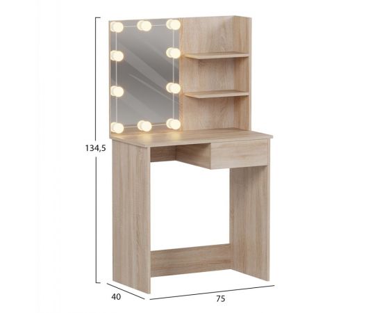 ΤΟΥΑΛΕΤΑ ΜΕ ΦΩΤΙΣΜΟ LED & ΡΑΦΙΑ LAURYN HM2501.01 ΜΕΛΑΜΙΝΗ ΣΕ SONAMA 75x40x134.5Υεκ - ΣΥΡΤΑΡΙΕΡΕΣ - ΤΟΥΑΛΕΤΕΣ στο Milonadakis.gr