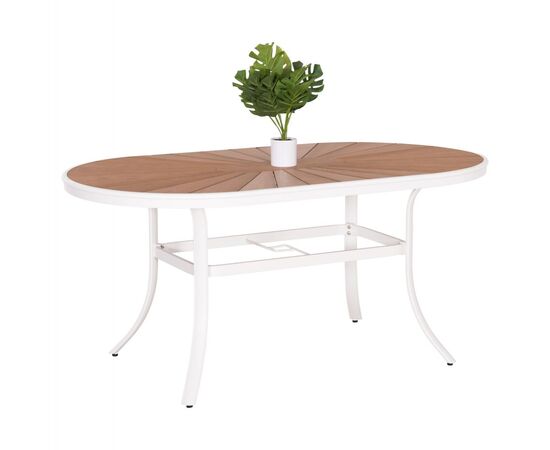 ΤΡΑΠΕΖΙ ΕΞΩΤ.ΧΩΡΟΥ TELAMO HM6288.02 ΑΛΟΥΜΙΝΙΟ ΛΕΥΚΟ & POLYWOOD 160X90Χ73.5Υεκ. - ΤΡΑΠΕΖΙΑ ΕΞ. ΧΩΡΟΥ στο Milonadakis.gr